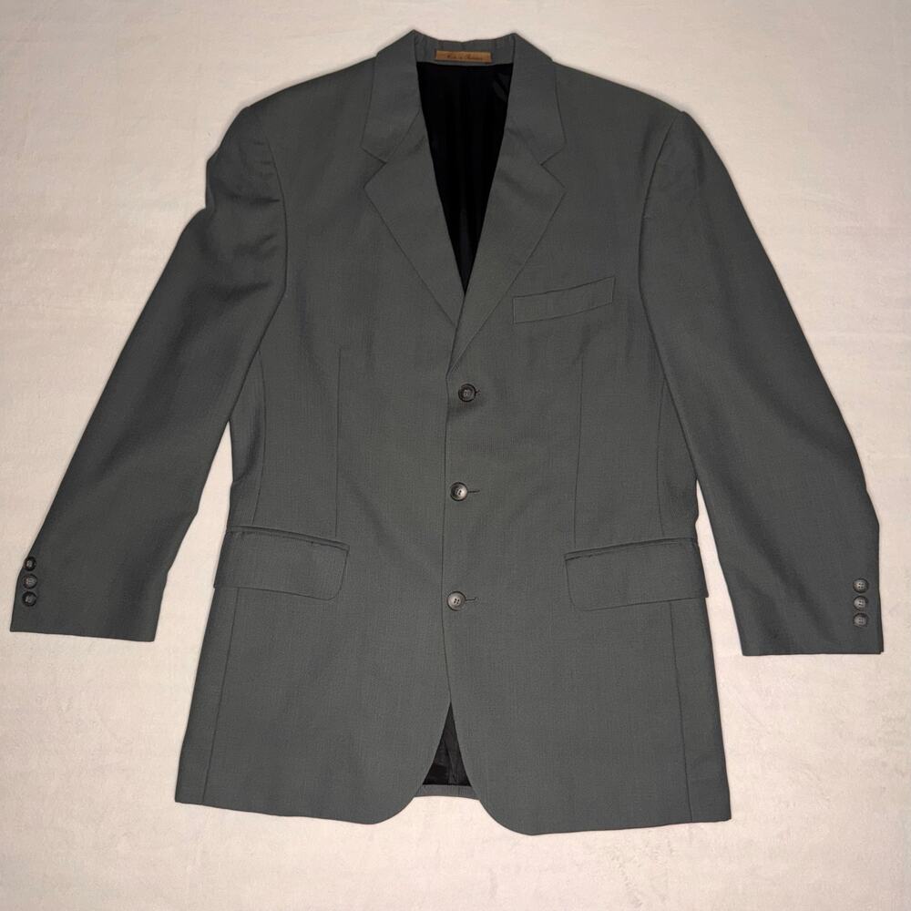 Cellini Gray Wool 38 R Men Sport Coat